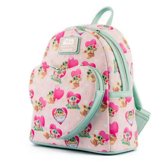 Loungefly Valentine Grogu Mini Backpack