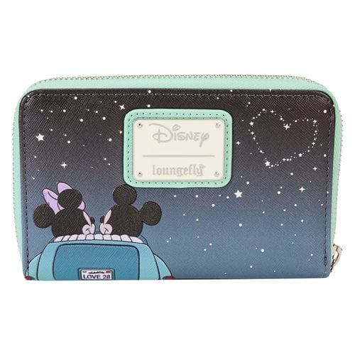 Loungefly Mickey and Minnie Date Night Drive-In Zip-Around Wallet