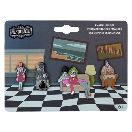 Loungefly Beetlejuice Waiting Room Pin 4-Pack