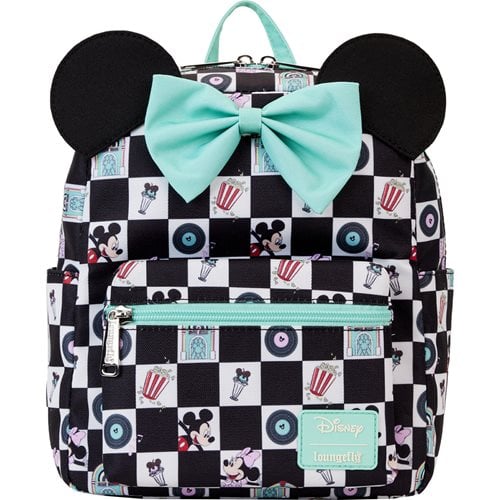 Loungefly Mickey and Minnie Date Night Diner Nylon Mini-Backpack