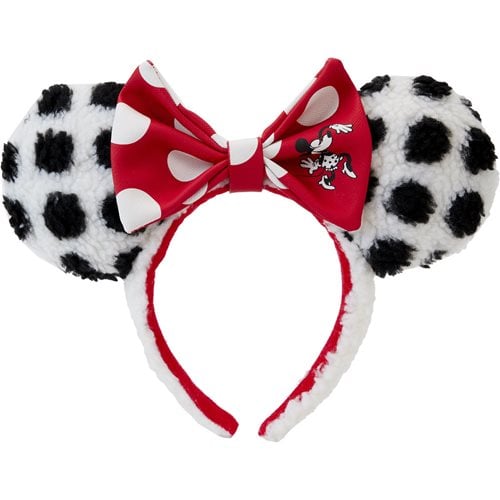 Loungefly Minnie Rocks the Dots Sherpa Headband