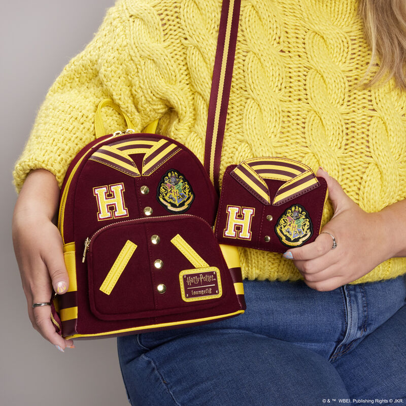 Harry Potter Hogwarts Crest Varsity Jacket Zip Around Wallet