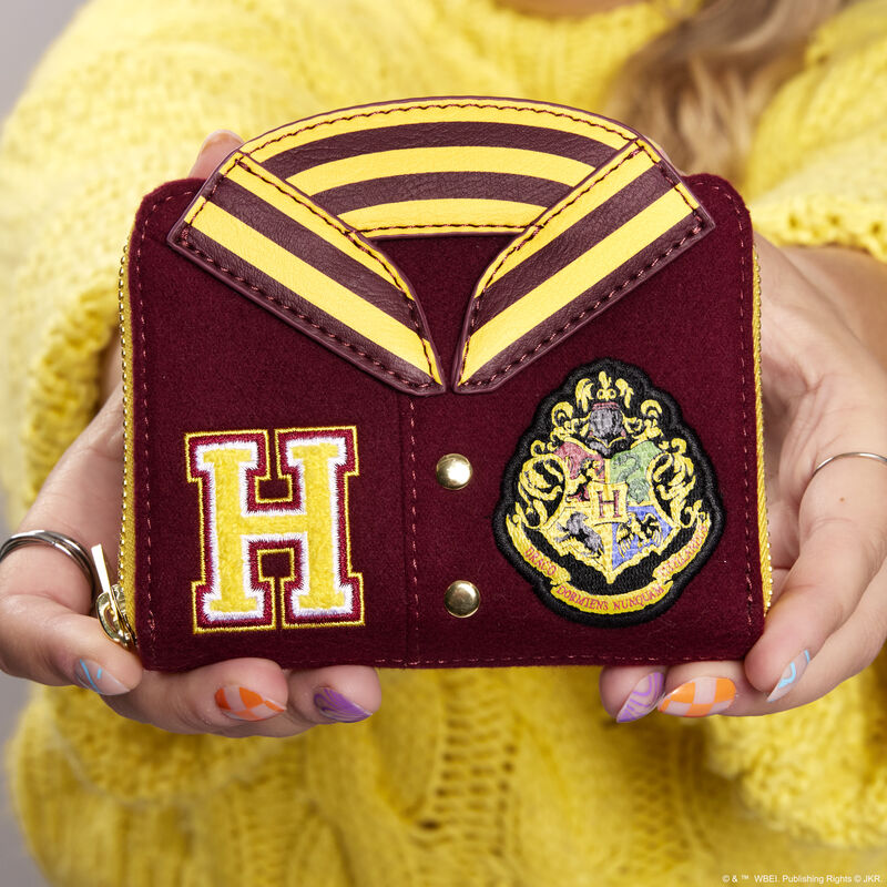 Harry Potter Hogwarts Crest Varsity Jacket Zip Around Wallet