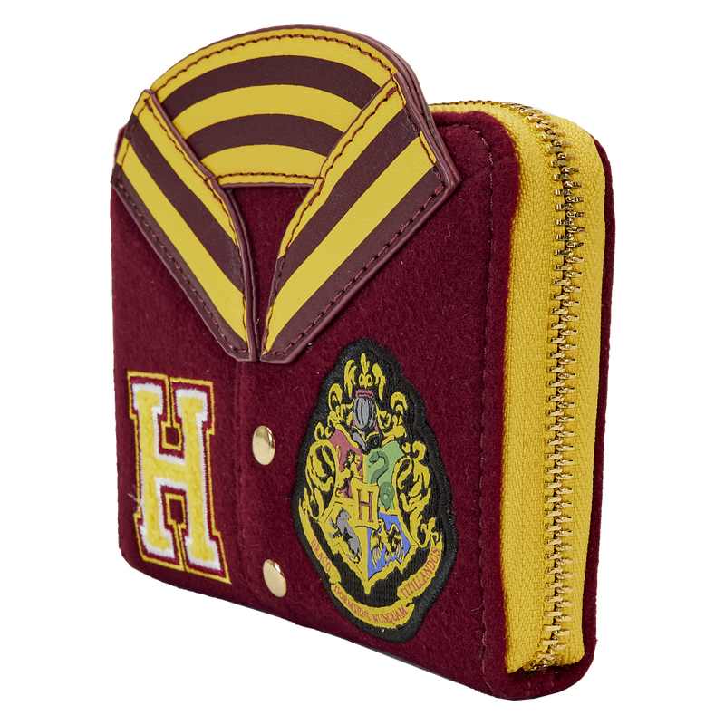 Harry Potter Hogwarts Crest Varsity Jacket Zip Around Wallet