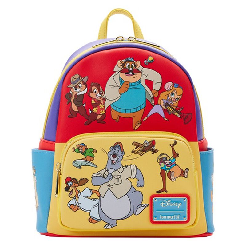 Loungefly Exclusive - Disney Afternoon Cartoons Color Block Mini Backpack and Zip Around Wallet