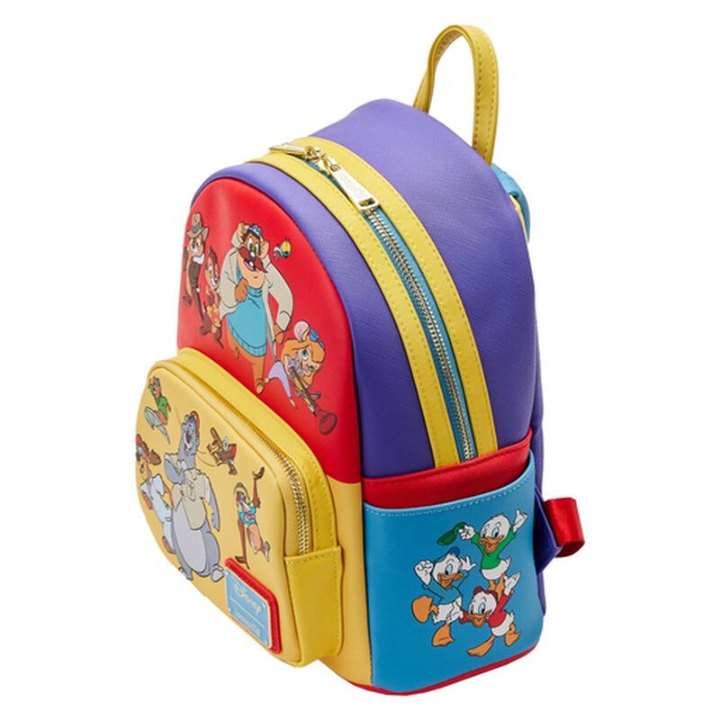 Loungefly Exclusive - Disney Afternoon Cartoons Color Block Mini Backpack and Zip Around Wallet