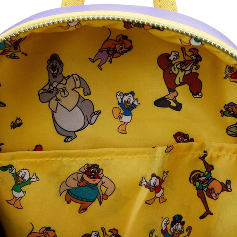 Loungefly Exclusive - Disney Afternoon Cartoons Color Block Mini Backpack and Zip Around Wallet