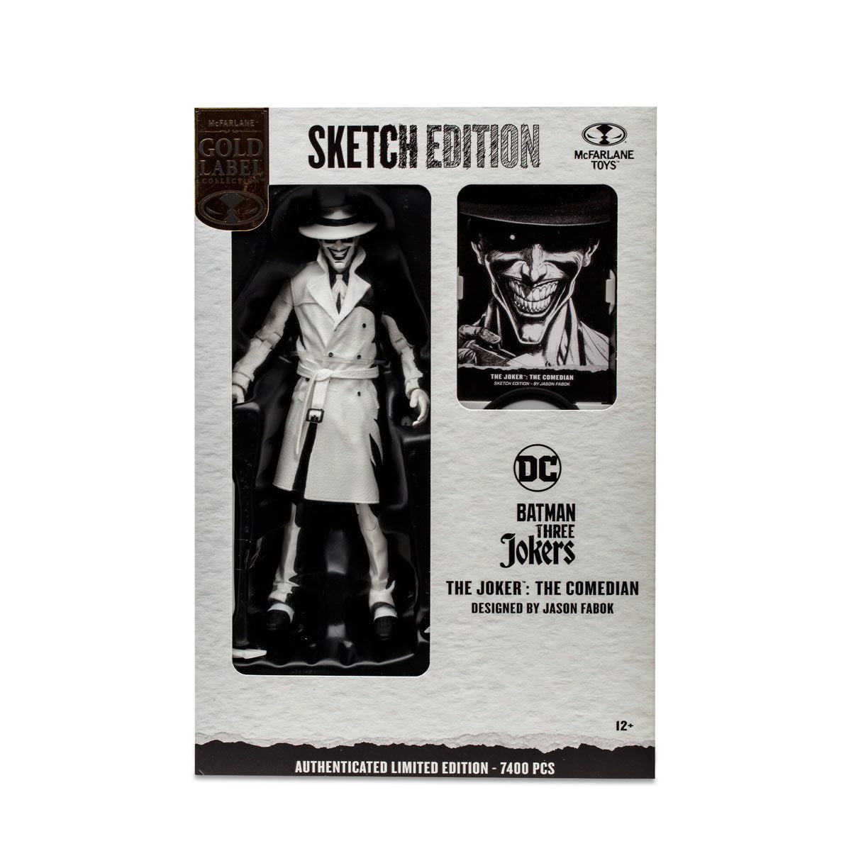 McFarlane Toy's The Joker Comedian Sketch Edition Gold Label 7-Inch Scale Action Figure - Entertainment Earth Exclusive