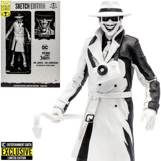 McFarlane Toy's The Joker Comedian Sketch Edition Gold Label 7-Inch Scale Action Figure - Entertainment Earth Exclusive