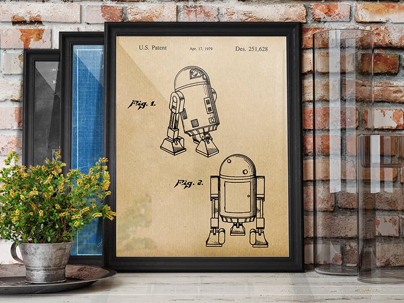 R2D2 1979 Patent Art Print